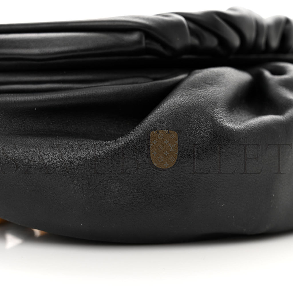 BOTTEGA VENETA NAPPA THE BELT CHAIN POUCH BLACK  (23*15*5cm)